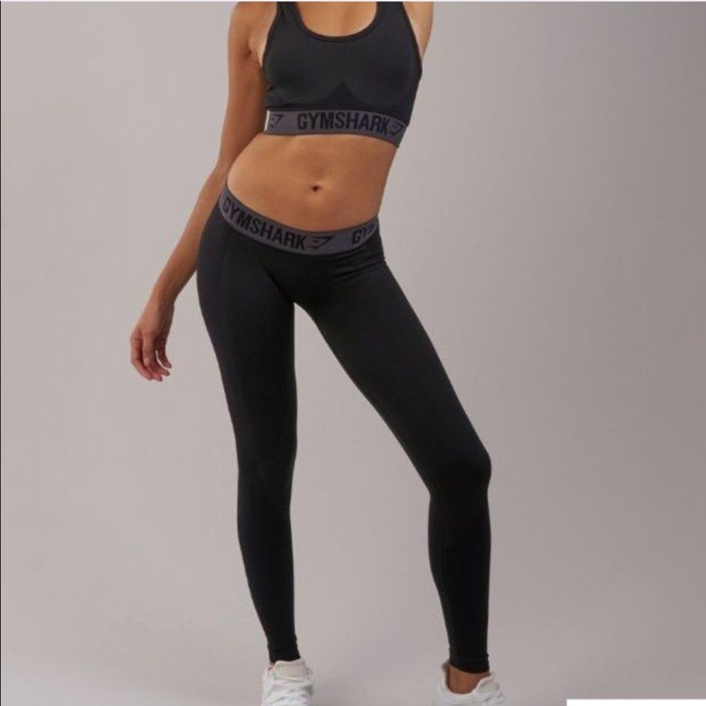 Gymshark Flex Leggings in Black Marl/Charcoal